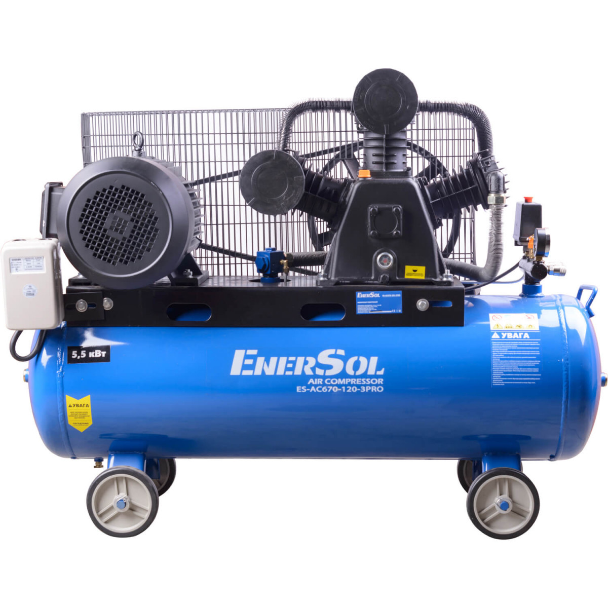 Компрессор воздушный EnerSol 120л, 12.5бар, 670л/мин (ES-AC670-120-3PRO) Компрессор воздушный EnerSol 120л, 12.5бар, 670л/мин (ES-AC670-120-3PRO)
