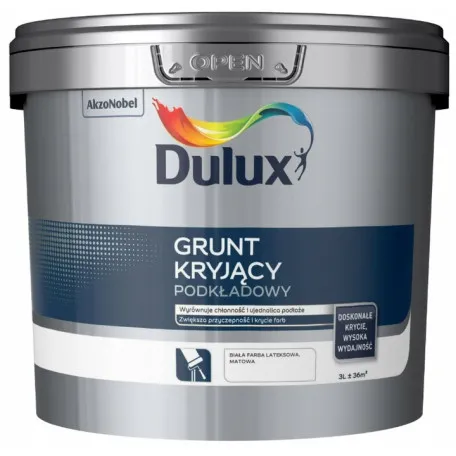 Грунт-фарба для стін та стелі Dulux Covering Primer 3л (13847643)
