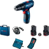 Дриль-шурупокрут ударний акумуляторний Bosch GSB 120-LI, 12 В, 30 Н·м, 2×2,0 Аг (06019G8100)