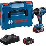 Гайковерт ударный аккумуляторный Bosch GDS 18V-750 C Professional с 2 АКБ GBA 18V 5 Ач и ЗУ GAL 18V-40, в L-BOXX 136, 750 Н·м, срыв 1000 Н·м (06019L9003)