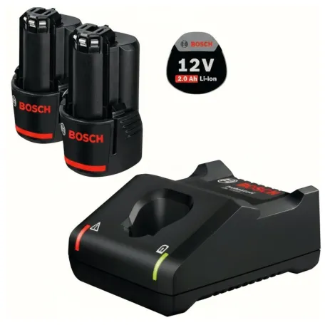 Набір Bosch Professional: 2 акумулятори GBA 12V 2,0 А·год + GAL 12V-40 (1600A019R8)