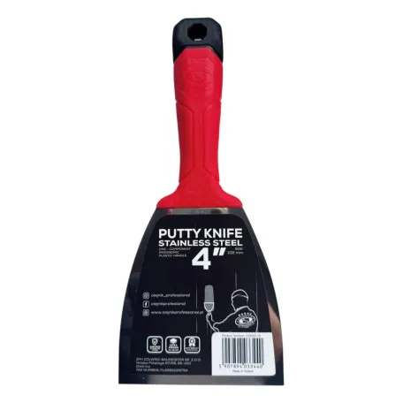 Однокомпонентный шпатель Olejnik Plastic Handle, 100 мм, закаленная нержавеющая сталь, эргономичная форма (124010-1K)