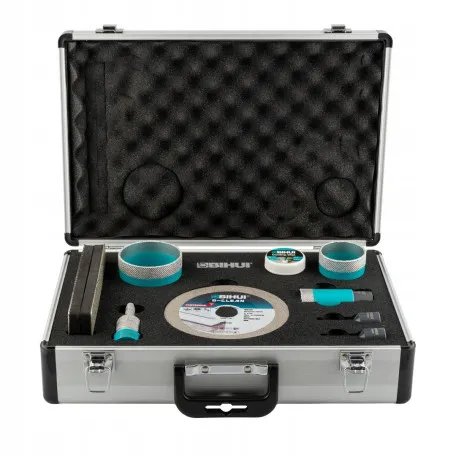 Набор алмазных инструментов для сверления и шлифования, BIHUI Diamond Turbo Drilling Kit, 10 шт., M14, (DBDBS10)