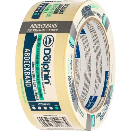 Малярна стрічка (скотч) BLUE DOLPHIN 48ммх50м (01-7-15) (20709)