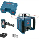Ротационный лазерный нивелир Bosch Professional GRL 250 HV в кейсе с пультом RC1, очками, мишенью (0601061600)