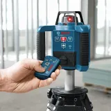 Ротационный лазерный нивелир Bosch Professional GRL 250 HV в кейсе с пультом RC1, очками, мишенью (0601061600)
