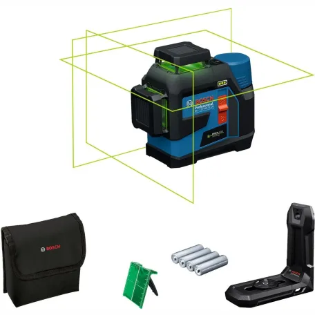 Лазерный нивелир Bosch Professional GLL 12V-100-33 CG, 3 × 360°, зеленый луч, 30/100 м (0601065400)