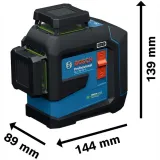 Лазерный нивелир Bosch Professional GLL 80-33 G, 3 × 360°, зеленый луч, 30/80 м, АКБ, держатель LB 10, кейс (0601065501)