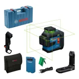 Лазерный нивелир Bosch Professional GLL 80-33 G, 3 × 360°, зеленый луч, 30/80 м, АКБ, держатель LB 10, кейс (0601065501)