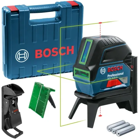Лазерный нивелир Bosch Professional GCL 2-15 G, зеленый луч, 15 м, RM 1, BM 3 (0601066J00)