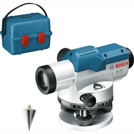 Оптический нивелир Bosch Professional GOL 26 D в кейсе, увеличение 26× (0601068000)