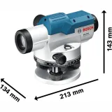 Оптический нивелир Bosch GOL 20 D, увеличение 20× (0601068400)
