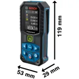 Лазерный дальномер Bosch Professional GLM 50-27 CG, 0,05–50 м, зеленый луч, чехол (0601072U00)