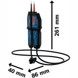 Тестер напряжения Bosch Professional GVT 1000-15, до 1000 В, CAT III/IV, IP65 (0601077800)