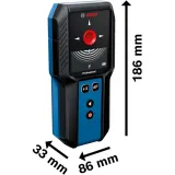 Универсальный детектор Bosch Professional GMS 120-27, глубина до 120 мм (0601081700)