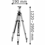 Штатив Bosch BT 300 HD, 1.22-2.95 м (0601091A00)