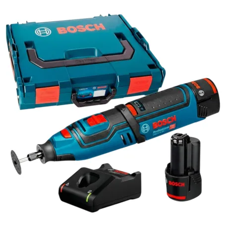 Гравер аккумуляторный Bosch Professional GRO 12V-35 в L-BOXX 102 с 2 АКБ GBA 12V 2 Ач и ЗП GAL 12V-40 (06019C5001)
