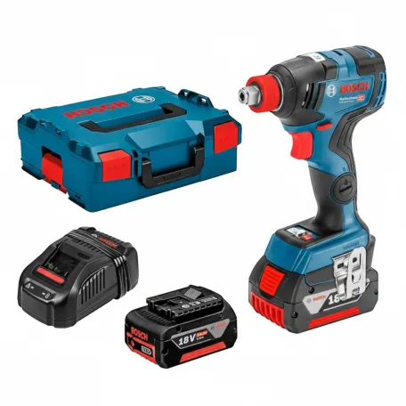 Гайковерт ударный аккумуляторный Bosch GDX 18V-200 C, 200 Н·м, 2×5,0 Ач (06019G4201)