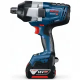 Гайковерт ударный аккумуляторный Bosch GDS 18V-1050 H, 1050 Н·м, 2×5,0 Ач (06019J8522)