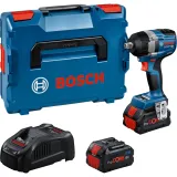 Гайковерт ударный аккумуляторный Bosch GDS 18V-750 C Professional с 2 АКБ ProCORE18V 8 Ач и ЗУ GAL 1880 CV, с модулем Bluetooth в L-BOXX 136, 750 Н·м, срыв 1000 Н·м (06019L90