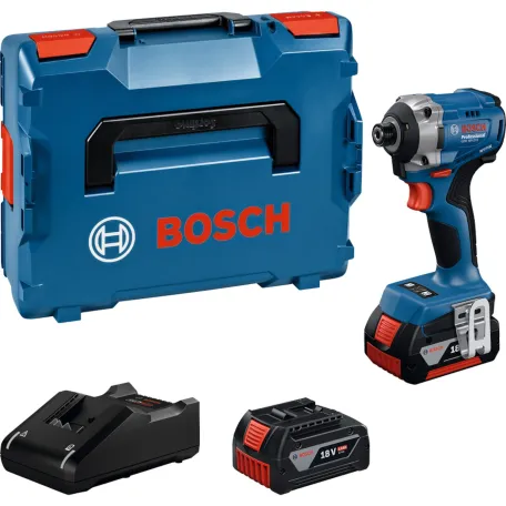 Винтовёрт ударный аккумуляторный Bosch Professional GDR 18V-215 в кейсе, с АКБ и ЗУ, 215 Н·м, 2×2,0 Ач (06019N2022)