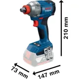 Гайковерт ударный аккумуляторный Bosch Professional GDX 18V-285 в кейсе, с АКБ и ЗУ, 285 Н·м, 2×4,0 Ач (06019N2102)