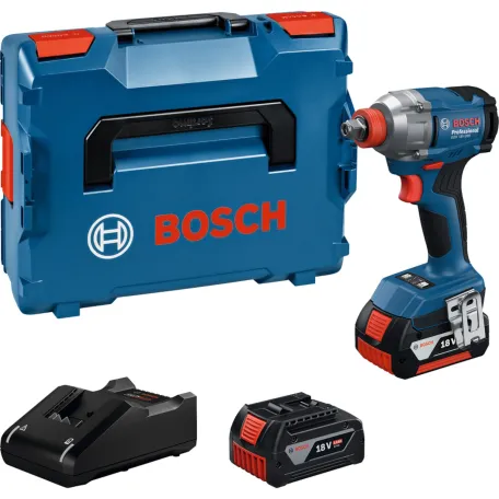 Гайковерт ударный аккумуляторный Bosch Professional GDX 18V-285 в кейсе, с АКБ и ЗУ, 285 Н·м, 2×4,0 Ач (06019N2102)