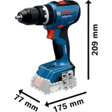 Дрель-шуруповерт ударная аккумуляторная Bosch GSB 18V-65 Professional с 2 АКБ GBA 18V 2 Ач и ЗП GAL 18V-20, в L-Case, 65 Н·м (06019N3100)