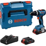 Дрель-шуруповерт ударная аккумуляторная Bosch GSB 18V-65 Professional с 2 АКБ GBA 18V 2 Ач и ЗП GAL 18V-20, в L-Case, 65 Н·м (06019N3100)