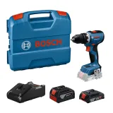 Дриль-шурупокрут ударний акумуляторний Bosch GSB 18V-65 Professional з 2 АКБ GBA 18V 2 Аг та ЗП GAL 18V-20, у L-Case, 65 Н·м (06019N3100)