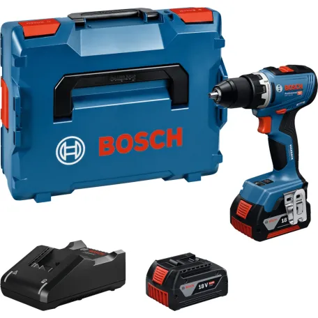 Дрель-шуруповерт аккумуляторный Bosch GSR 18V-65 Professional, 2 АКБ GBA 18V 5,0 Ач и ЗП GAL 18V-40, в кейсе L-BOXX 136 (06019N3203)