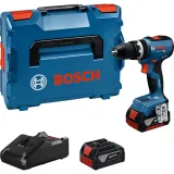 Дрель-шуруповерт ударная аккумуляторная Bosch GSB 18V-65 Professional с 2 АКБ GBA 18V 5 Ач и ЗП GAL 18V-40, в L-BOXX 136N, 65 Н·м (06019N3303)