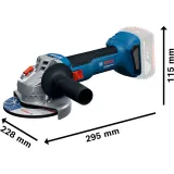 Шлифмашина угловая аккумуляторная Bosch GWS 18V-8 Professional, без АКБ и ЗУ, Ø125 мм (06019N9000)
