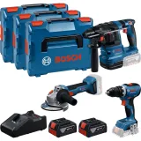 Комбо набор Bosch GSR 18V-65 + GBH 18V-22 + GWS 18V-8, 2× GBA 5,0 Ач, GAL 18V-40, 3× L-BOXX (0615A5009G)