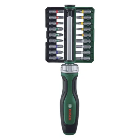 Отвертка Bosch с трещоткой и 18 насадками (1600A02Z9A)