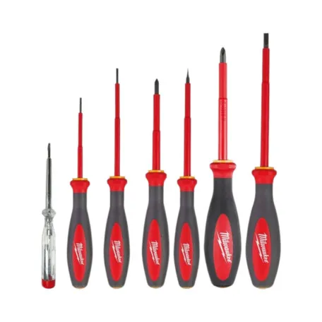 Набор трехгранных отверток Milwaukee VDE SL/PZ/PH+тестер напряжения – 7 од. (4932478738)