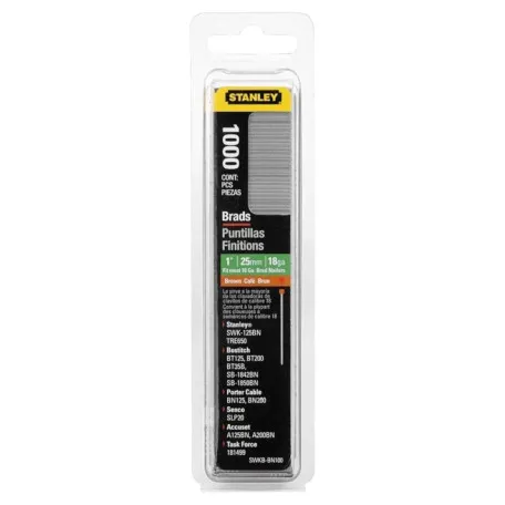 Гвозди STANLEY тип J, длиной 12 мм, для степлера ручного Light Duty, 1000 шт (1-SWK-BN050T)