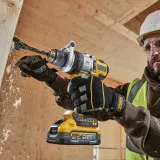 Дриль-шурупокрут акумуляторний безщітковий ударний DeWALT 450-1200-2000 об/хв, патрон 13 мм., без АКБ та ЗП, валіза TSTAK (DCD1007NT)