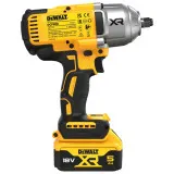Гайкокрут ударний акумуляторний безщітковий DeWALT 2300 об/хв, 2200 уд/хв, 2 акумулятори, зарядний пристрій, валіза TSTAK (DCF900P2T)