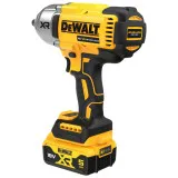 Гайкокрут ударний акумуляторний безщітковий DeWALT 2300 об/хв, 2200 уд/хв, 2 акумулятори, зарядний пристрій, валіза TSTAK (DCF900P2T)