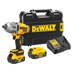 Гайкокрут ударний акумуляторний безщітковий DeWALT 2300 об/хв, 2200 уд/хв, 2 акумулятори, зарядний пристрій, валіза TSTAK (DCF900P2T)