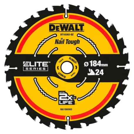 Диск пильний, по дереву DeWalt Extreme Elite 184x0.99x16 мм, 24T (DT10401)