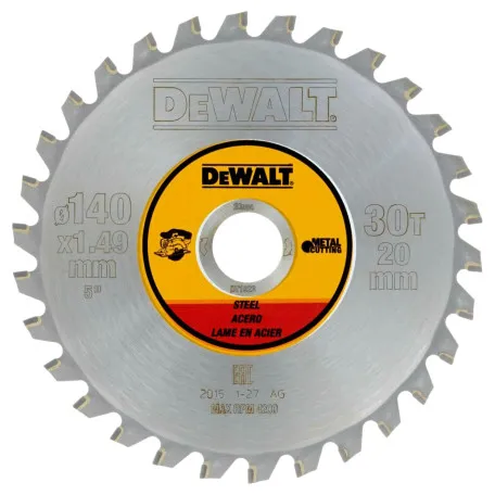 Диск пильний, по металу DeWalt Metal Cutting 140x1.13x20 мм, 30T (DT1923)