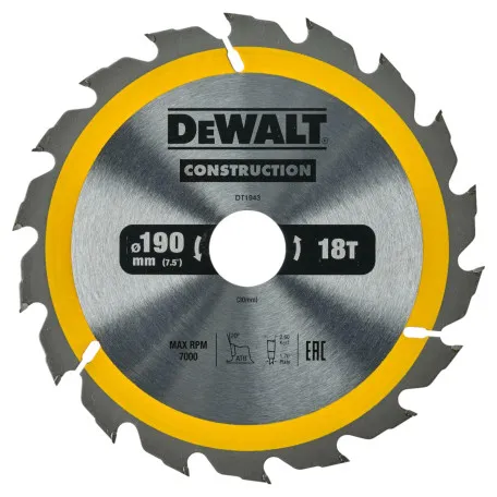 Диск пильный СONSTRUCTION DeWALT DT1943