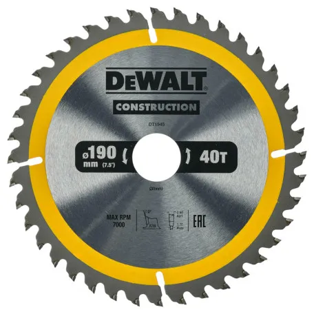 Диск пильный СONSTRUCTION DeWALT DT1945