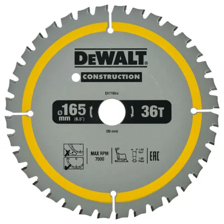 Диск пильный CONSTRUCTION DeWALT DT1950