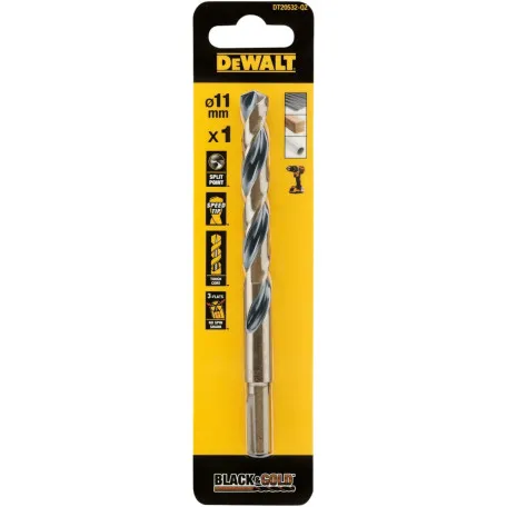 Свердло по металу Black & Gold DeWALT, HSS - G, діаметр 11.0 мм., 1 шт. (DT20532)