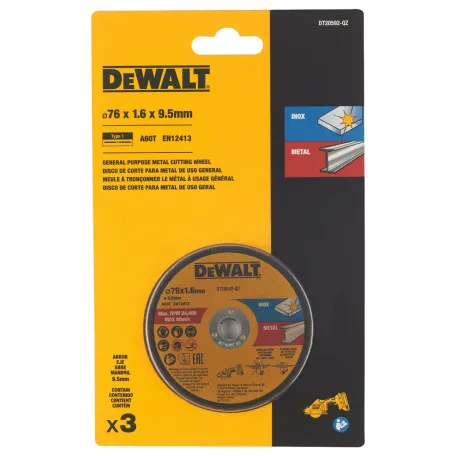 Набор кругов отрезных DeWALT DT20592