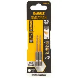 Свердло по металу EXTREME IMPACT Black & Gold DeWALT, HSS-G, діаметр 2,5 мм, 2 шт. (DT20601)