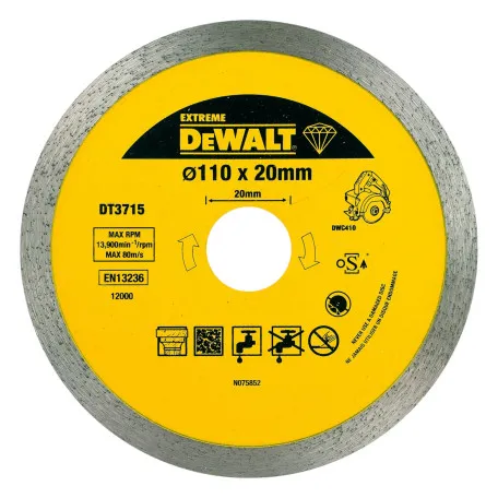Диск алмазный, по плитке DeWalt 110x1,6x20 мм (DT3715)